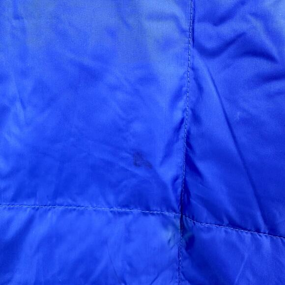 Lands End Size XXL Puffer Vest Blue Quilted Down Insulated Full Zip Outerwear - Picture 5 of 8